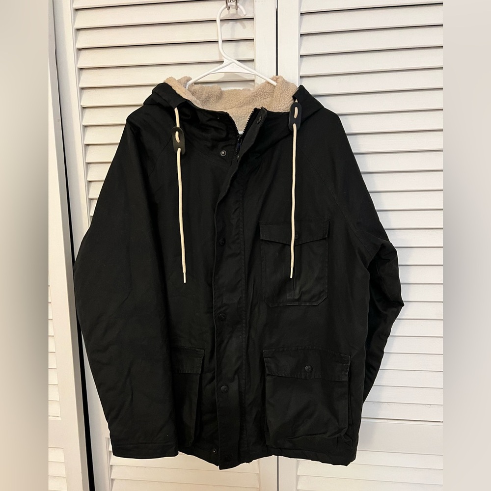 Flint and Tinder Sherpa-lined Waxed Ridge Parka Large